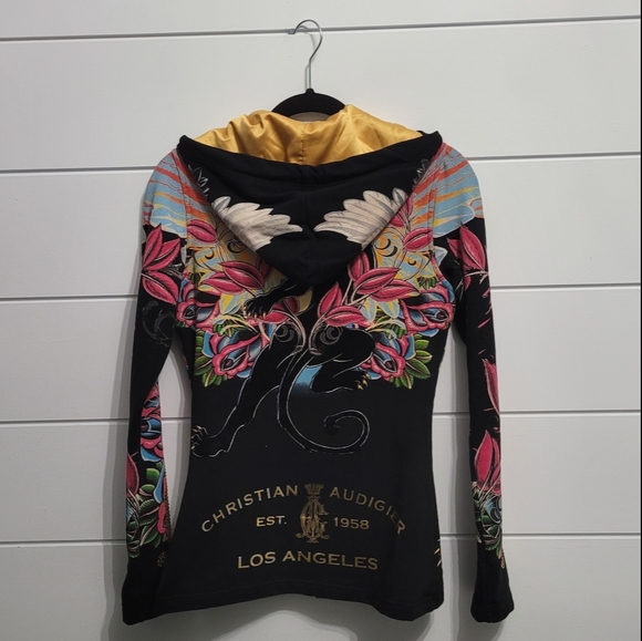 NEW Christian Audigier Zip up Hoodie - Picture 5 of 12